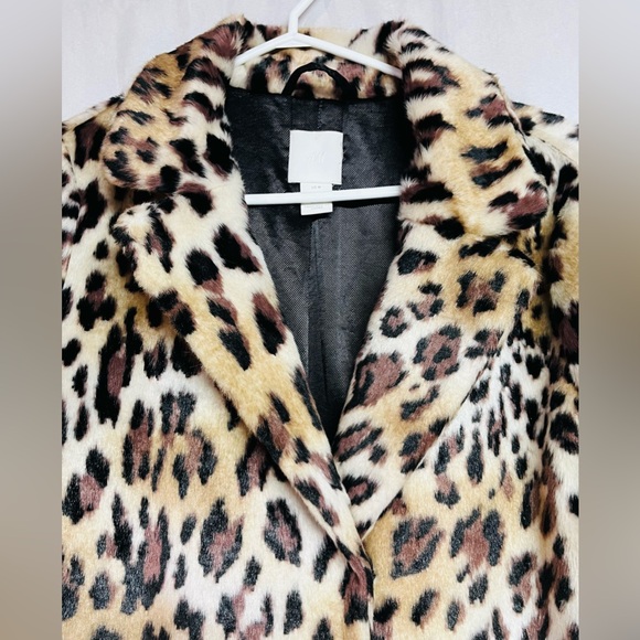 H&M Cheeta Print Mid Length Jacket NWOT - Picture 5 of 6